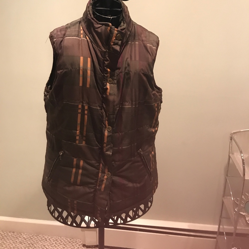 Carole Little reversible puffer vest. M/L plaid